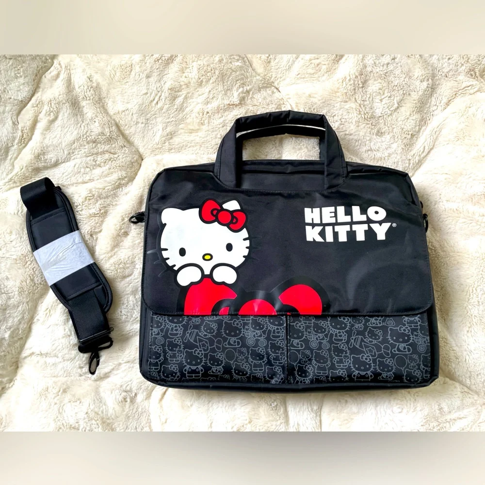 NWOT Hello Kitty Computer Laptop Messenger Bag w/ Adjustable Carry Strap